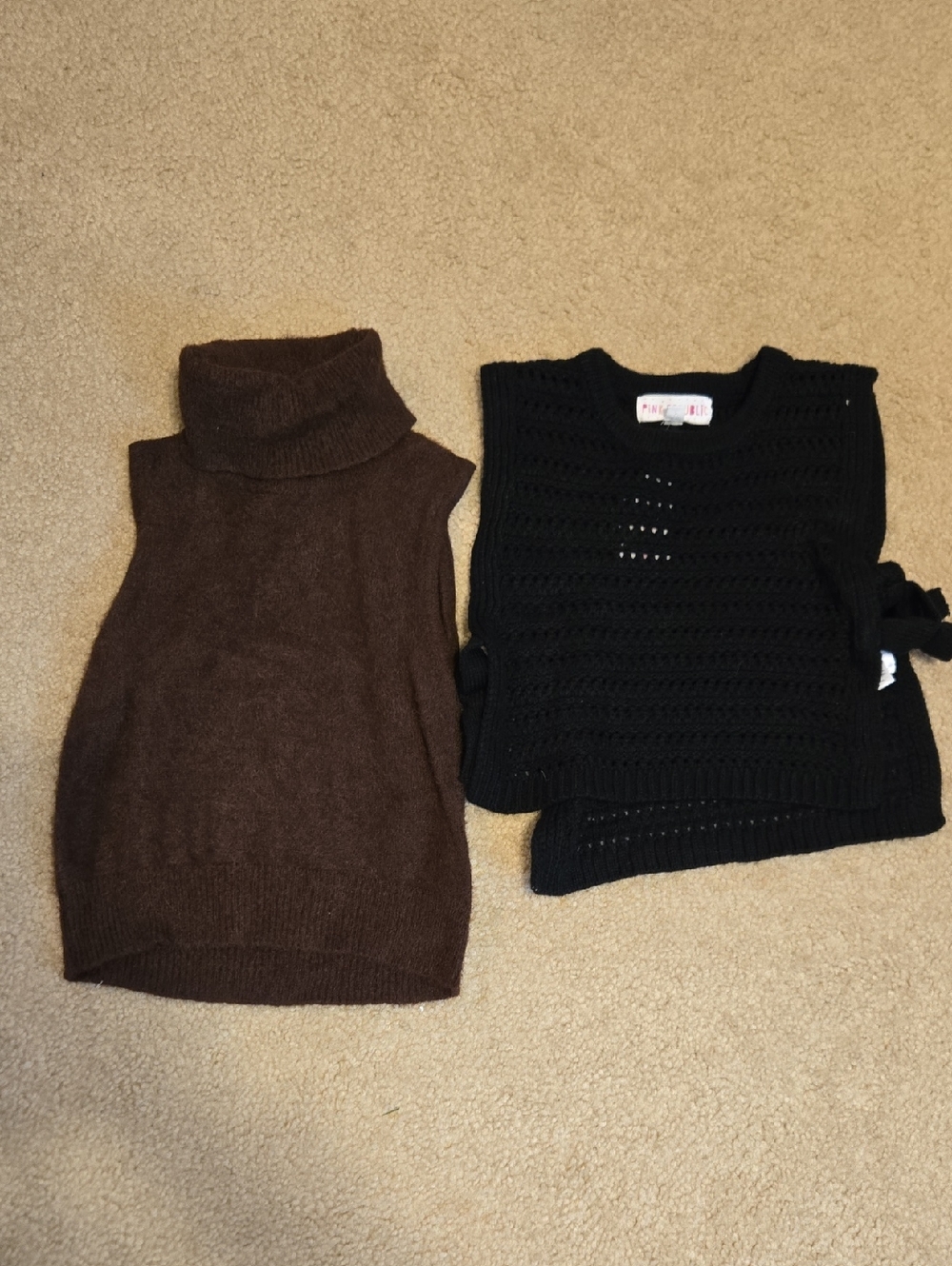 Pair Of Girls Sleeveless Sweaters